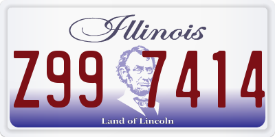 IL license plate Z997414