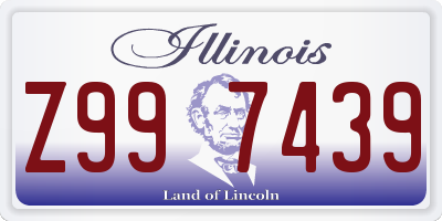 IL license plate Z997439