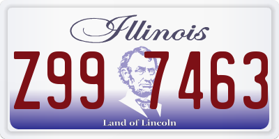 IL license plate Z997463
