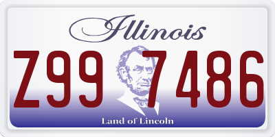 IL license plate Z997486