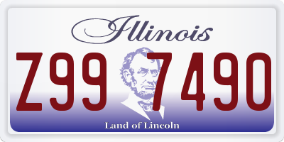 IL license plate Z997490