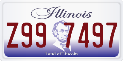 IL license plate Z997497