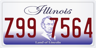 IL license plate Z997564