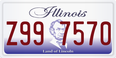 IL license plate Z997570