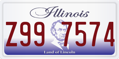 IL license plate Z997574