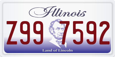 IL license plate Z997592