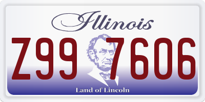 IL license plate Z997606