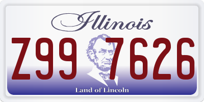 IL license plate Z997626