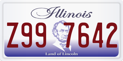 IL license plate Z997642