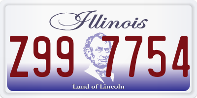 IL license plate Z997754
