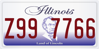 IL license plate Z997766