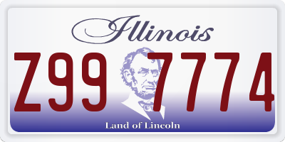 IL license plate Z997774