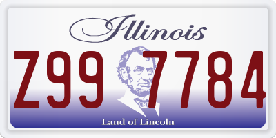 IL license plate Z997784