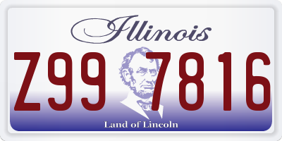 IL license plate Z997816
