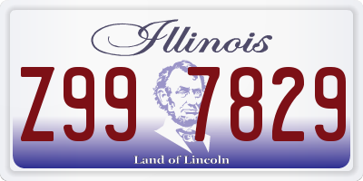 IL license plate Z997829