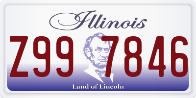 IL license plate Z997846