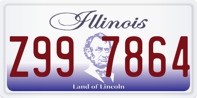 IL license plate Z997864