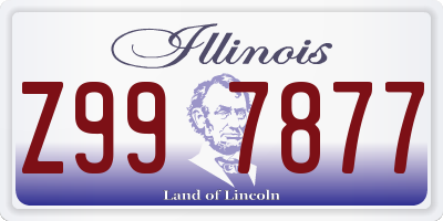 IL license plate Z997877