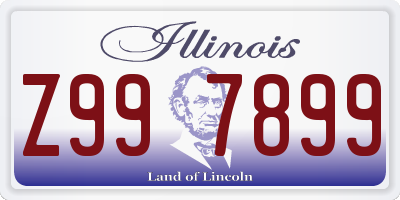 IL license plate Z997899