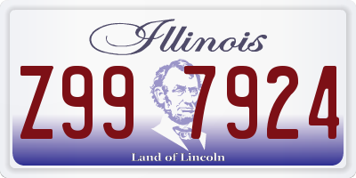 IL license plate Z997924