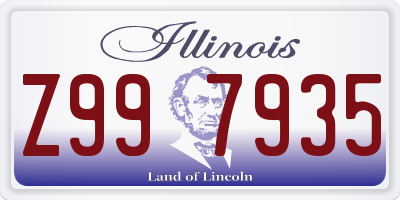 IL license plate Z997935