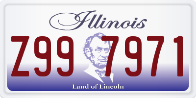 IL license plate Z997971