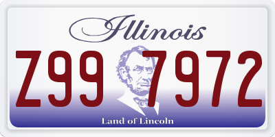 IL license plate Z997972