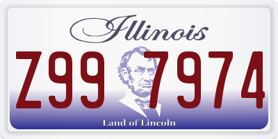 IL license plate Z997974