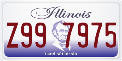 IL license plate Z997975