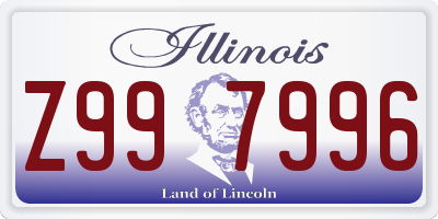 IL license plate Z997996