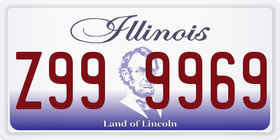 IL license plate Z999969