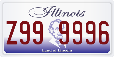 IL license plate Z999996