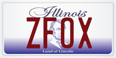 IL license plate ZFOX