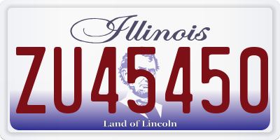 IL license plate ZU45450
