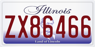 IL license plate ZX86466