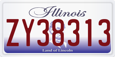 IL license plate ZY38313