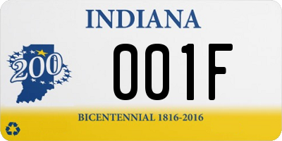 IN license plate 001F