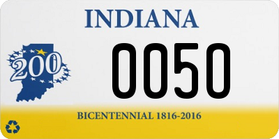 IN license plate 005O