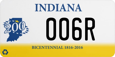 IN license plate 006R