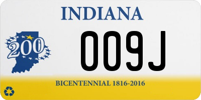IN license plate 009J