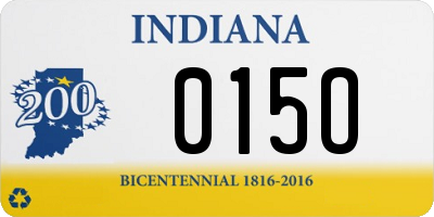 IN license plate 015O