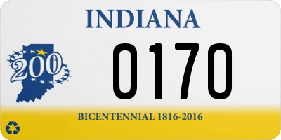 IN license plate 017O