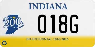 IN license plate 018G