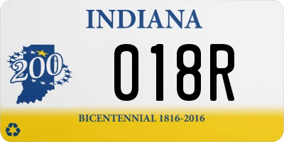 IN license plate 018R