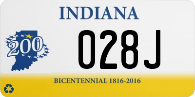 IN license plate 028J