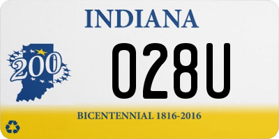 IN license plate 028U