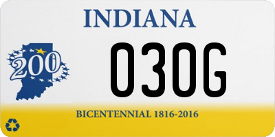 IN license plate 030G