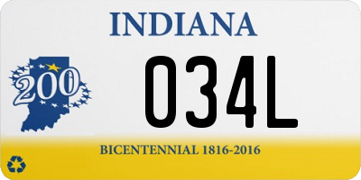 IN license plate 034L