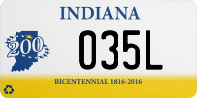 IN license plate 035L