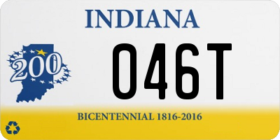 IN license plate 046T